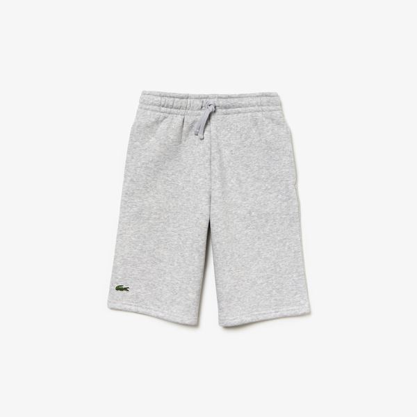 Lacoste SPORT Tennis Cotton Fleece Shorts - Kraťasy Dětské Šedé | CZ-aUptW6